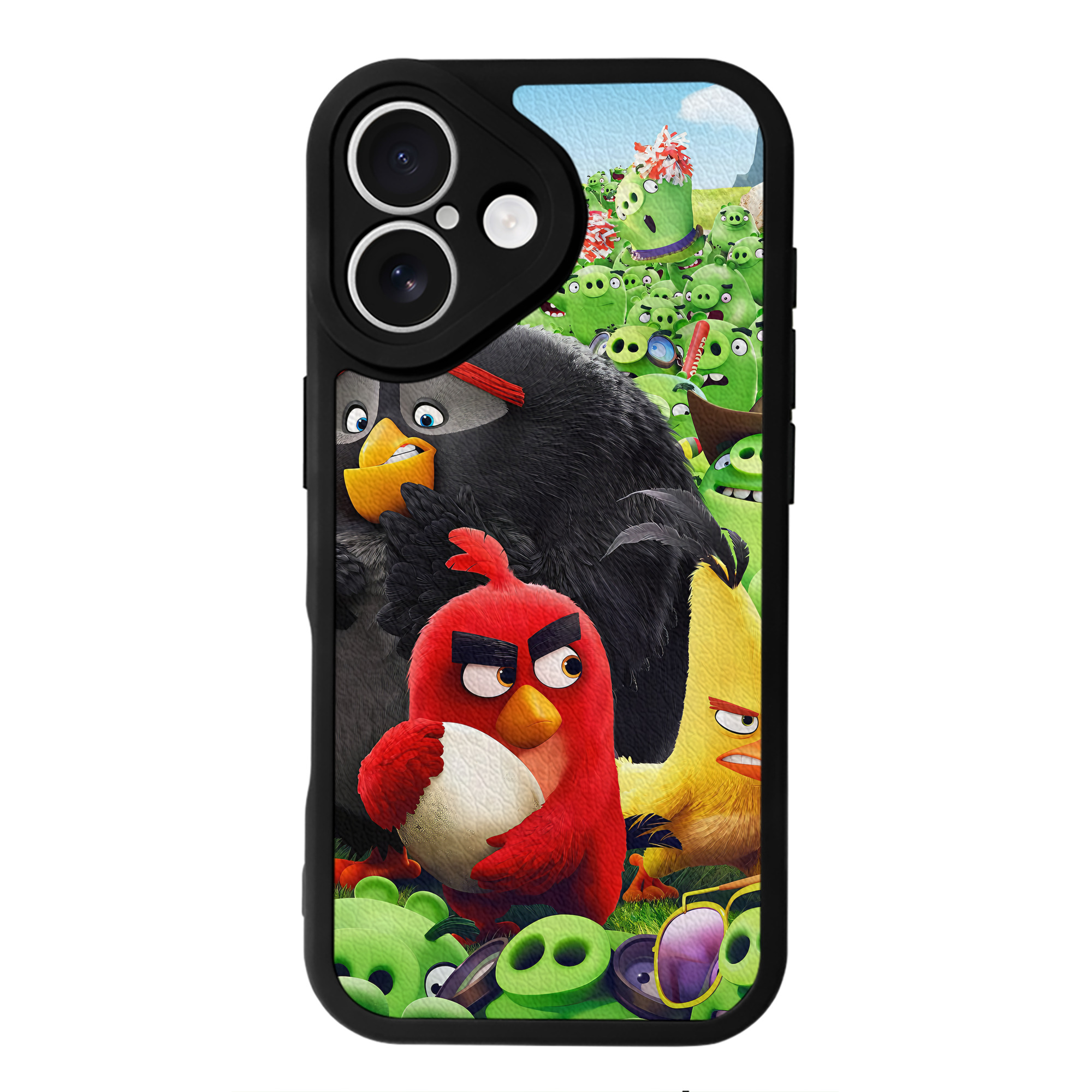 （画像用） Angry Birds アングリーバード 【iPhone 16シリーズ対応】シリコンスマホケース（レザー調） 材質：シリコン